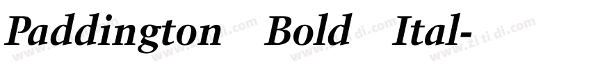 Paddington Bold Ital字体转换